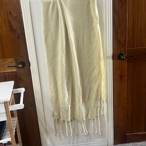 Free people oversized fringed knit blanket wrap 82”x25”